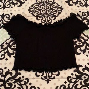 Black crop top